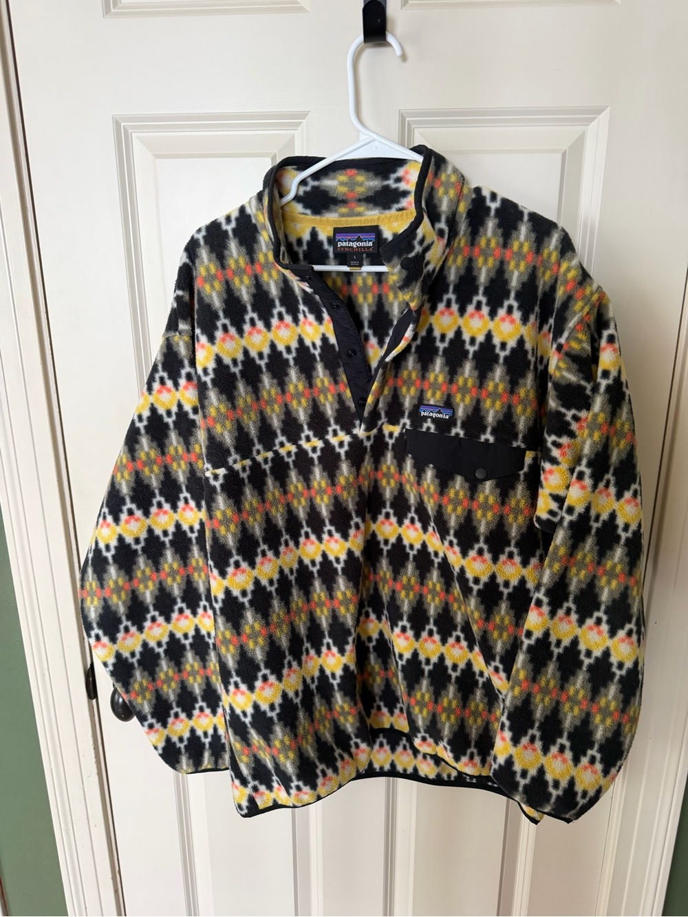 Patagonia Synchilla Fleece Pullover in Black, Yellow, White